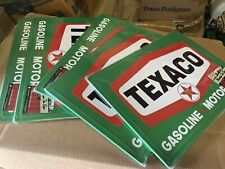 Wholesale lot of five Texaco signs Green 60’s Style 17” X 12” Green Gas Station picture