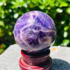 335G Natural beautiful Dream Amethyst Quartz Crystal Sphere Ball Healing picture