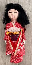 Japanese Doll Beautiful Kimono Vintage Made of Cork 8