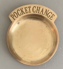 Vintage Brass Pocket Change Dish Valet Coin Tray Holder  5