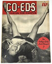 Vintage 1940 Co-eds Fun on Campus Magazine Pinup WWII WW2 Homefront December picture