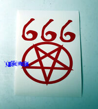 666 INVERTED PENTAGRAM DECAL STICKER VINYL BUMPER WINDOW satan satanic horror picture