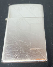 1966 Zippo Slim Lighter Patent 2517191 Rare Monogrammable Shell Vintage Detailed picture
