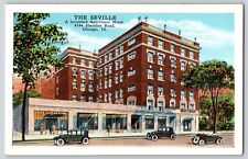 Postcard The Seville Hotel - Chicago Illinois w 1920s Cars picture