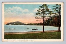 Saratoga Lake NY-New York, Saratoga Lake, Snake Hill, Vintage c1922 Postcard picture