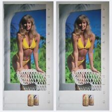 (2) VTG 1990 KOCH'S BEER POSTER 42x19 PROMO GENESEE NY BUDWEISER RARE PIN UP NM+ picture