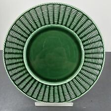 NEW BLOOMINGDALES 5 Piece Lot Of Green Charger Glass Plates Made In Italy Stamp picture