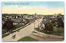 Postcard Bird's Eye View San Marcos Texas Curt Teich Co. picture