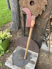 Vintage Curved Bill Hook Brush Axe Woodlands Tool Work Ready picture