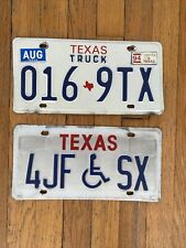 Texas 1994 Truck Handicap License Plates Retired State Tags Vintage Set Of 2 picture