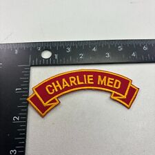 Yellow Red Marines CHARLIE MED Rocker Tab Patch C453 picture