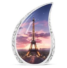Eifil Tower Pink Sky Top View Small Cremation,Urn For Human Ashes For Female picture