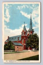 Bucyrus OH-Ohio, Holy Trinity Catholic Church, Antique Vintage c1924 Postcard picture