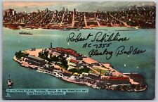 Robert Schibline Authentic Autographed Signed Alcatraz Inmate #AZ-1355 Postcard picture