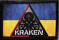 Ukraine Flag Kraken Regiment Morale Patch ARMY MILITARY Tactical Ukrainian Flag picture