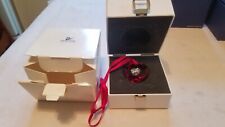Swarovski 2005 Annual Edition Heart Ornament Red with Clear Center In Box picture