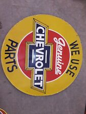 PORCELIAN CHEVROLET ENAMEL SIGN SIZE 30X30 INCHES DOUBLE SIDED picture
