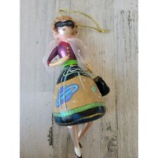 Vintage de carlini Italian glass shopper lady ornament space fashion bag picture