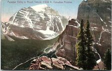 c1910 CANADIAN ROCKIES PARADISE VALLEY MOUNT TEMPLE POSTCARD 43-30 picture