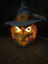 Vintage 1997 HallowScream Nightmare Collection Lite-Up Witch Monster Head NOS picture