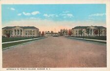 Approach to Trinity College Durham North Carolina NC c1930 Postcard picture