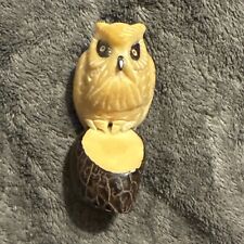Owl Hand Carved Tagua Nut Figurine picture