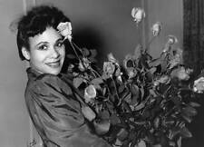 Dancer Katherine Dunham Receives A Bouquet Of Roses Old Photo picture