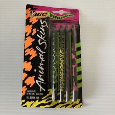 Vintage 1991 BIC Wavelengths Animal Skins Retractable Ball Pens NOS 90's picture