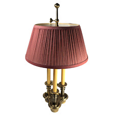 Vintage Ethan Allen Brass Bouillotte Table Lamp Candlestick  27