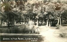 Lisbon North Dakota Scene Park 1930s RPPC Photo #06424 Postcard 21-12082 picture