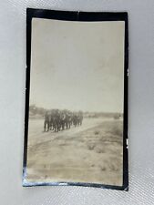 Australian Army Soldiers Marching Vintage B&W Photograph Snapshot 2.75 x 4.5 picture