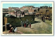 c1920's Pueblo Group Of Local People Houses View  Zuni New Mexico NM Postcard picture