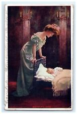 Mothers Babe Postcard Posted 1912 Gibson Girl Motherhood Sleeping Baby Child picture