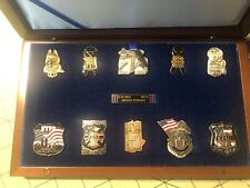 9/11 Commemorative Pin Set With Wooden Display Box picture