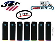 (7 Pack) MK JET BLACK TORCH Big Full Size Lighters Refillable Windproof Lighter picture