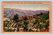 Santa Catalina Island CA-California, Zane Greys Hopi Home, Vintage Postcard picture