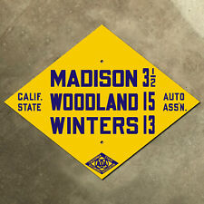 Woodland Winters California CSAA highway 16 road sign auto club AAA diamond picture