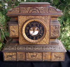 Antique 1880s DUKE & SON Tobacco Fancy Metal Advertising Clock RARITY - HISTORIC picture