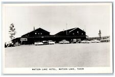 c1940's Watson Lake Hotel Cars Trucks Yukon Canada RPPC Photo Postcard picture