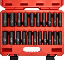 02431A 3/8” Drive SAE and Metric Deep Impact Socket Set | 21 Pieces picture