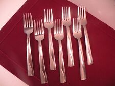 Set Of 7 CUISINART Riverside Stainless Steel Salad Forks Flatware 7 1/4