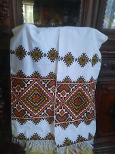 Vintage embroidered Ukrainian folk towel,napkin rushnyk Handmade picture