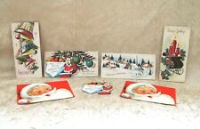 Eight Small Vintage Christmas Cards & Tags No Envelopes picture