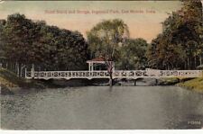  Postcard Band Stand + Bridge Ingersoll Park Des Moines Iowa IA  picture