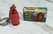 Vintage 60's Keychain Sexy Provocative Risque Rare Man In Barrel With SURPRISE  picture