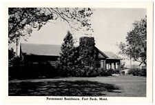 FORT PECK, MT - Permanent Residence - Montana Mini Postcard 1940s Miniature picture