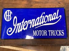 Vintage IH International Trucks Heavy Metal 24” Farming Gas Oil Tractor Sign picture