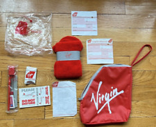 Vintage Fly Virgin Atlantic Airways Wash Travel Set Bag Pack Aeroplane 90's picture