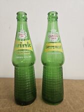 Lot of 2 Different Canada Dry Wink Grapefruit 12 oz. Bottles picture