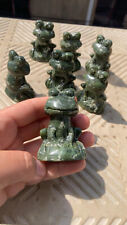 7pcs 2.6  inch  natural   serpentine stone  carved frog picture